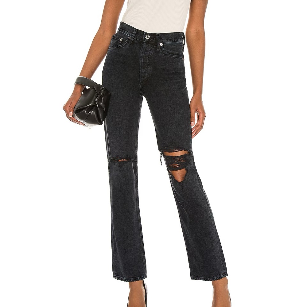 Agolde Lana Straight Jeans in Disorder Button Fly